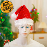 【In Stock】Christmas Cosplay Rhombus Sequins Santa Hat Props Prop